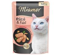 Miamor Pâté & Filet 30 x 85 g Umido gatto - con Salmone
