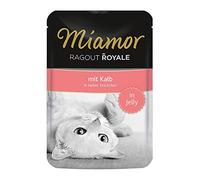 MIAMOR - Ragout Royale in gelatina | Cibo umido in gelatina per gatti adulti. Alimento completo in sacchetto fresco senza soia, coloranti e conservanti | 22 x 100 g di vitello
