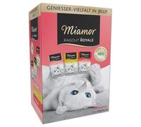 Miamor Ragù Royal Pacco misto 12 x 100 g Alimento umido per gatti - Mix 1 in Gelatina: Tacchino, Salmone, Vitello