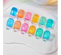 MIANEL 12ML/pezzi 6 Colori Smalto Gel Vetro Candy, Può Creare Un Effetto Magnetico Straordinario, Top 2025 Smalto Gel Perle Di Vetro Candy Dopamina, Dopamina Trasparente Come Il Ghiaccio Adatto Per Un