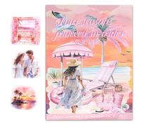 MIANRUII 20 pagine PET Scrapbook Estetico Vintage Stickers 100+ Journal Scrapbooking Carta Accessori per Junk Magazine Winter Themed Scrapbooking Sticker (estate)