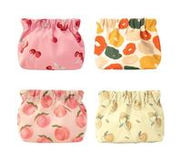 MIAO JIN 4 mini borse portatili per cosmetici, portamonete, rossetto, piccoli trucchi, impermeabili, kit da viaggio, senza cerniera, accessori a chiusura automatica, organizer per cuffie, gioielli da