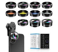 MIAO LAB Apexel - Kit di obiettivi 11 in 1 per fotocamera del telefono, obiettivo grandangolare e macro, obiettivo fisheye, ND32, caleidoscopio, CPL, montaggio a clip, compatibile con iPhone, Samsung,