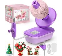 MIAOKE Avvolgitore per Filati a Maglia, Avvolgitore per Lana, Facile da Montare e Usare, Robusto, Avvolgitore per Filati con Manico in Metallo, Comodo Avvolgitore a Sfera per Filati sul Tavolo, Viola