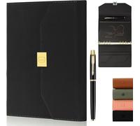 MIAOKE Diario In Pelle Con Copertina Rigida Per Uomo E Donna, Taccuino A 6 Anelli Ricaricabile Con Tasca E Chiusura Magnetica, Ideale Per Scrivere, Set Di Quaderni