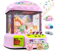 MIAOKE Grande macchina a artigli per bambini, console di gioco musicale elettronica arcade con suono regolabile, regalo di Natale e compleanno per bambini, include 30 giocattoli, 24 monete da gioco e