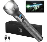 MIAOKE LED Brightest Flashlights High Lumens Rechargeable, 250,000 Lumens Super Bright Flashlight High Powered Flashlights with 3 Lighting Modes, Handheld Flash Light for Hunting, Camping, Emergencies