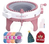MIAOKE Macchina a Maglia a manovella, Macchina per Aghi rotanti a Bordo Telaio per Tessitura 48 Aghi per Adulti e Bambini, Tessuti a Mano, Come Cappelli Sciarpe Guanti