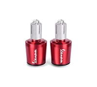 MIAOLISI Manubrio End Slider Tappi per Vespa per GTS per GTV per LX 60 125 250 300 per Primavera per Sprint Moto CNC Manopole A Molla Bar End Plug Moto Manubrio Caps(Rosso)