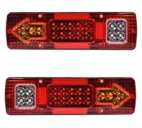 MIAOLISI Per Rimorchio Roulotte Barca Pickup Camper UTV Furgoni Auto Indicatori Retromarcia Luci Marcia Fanali 12V 24V Posteriori Gruppo Barra Camion Da 19" Gruppo Ottico Luce Stop(12V DC Red)