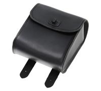 MIAOLISI Universale Moto Manubrio Sissybar Barra Borsa Laterale PU Pelle Attrezzi Sella Portapacchi Borsa Portapacchi Borsa Da Sella(Black)