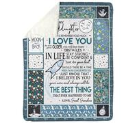 MIAOMANSENSTORE Coperta elefante personalizzata per la mia figlioccia da madrina zio ogni giorno ridi ama vivi regali di compleanno per la figlioccia coperta in pile personalizzata di Natale