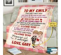 MIAOMANSENSTORE Coperta in pile con nome personalizzato, lettera d'amore, grazie per tutto quello che fai, regalo per Momo. Coperta in pile.