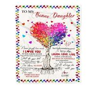 MIAOMANSENSTORE Coperta personalizzata con scritta Lupo per mia figlia, da mamma, papà, mamma, ricorda sempre la figlia, compleanno, viaggio, laurea, Natale, coperta in pile personalizzata.