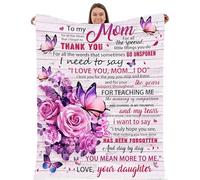 MIAOMANSENSTORE Coperta personalizzata - Da mamma a mia figlia - Voglio che tu sappia che ti amo Coperta con farfalla e girasole