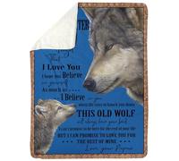 MIAOMANSENSTORE Coperta personalizzata per il mio fidanzato da Fiancee Wood Ti amo sempre di più, anniversario di fidanzamento, San Valentino, per lui, coperta in pile natalizia