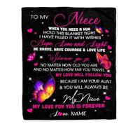 MIAOMANSENSTORE Coperta personalizzata per la mia ragazza dal fidanzato quando dico ti amo fidanzata compleanno San Valentino anniversario Natale coperta in pile personalizzata
