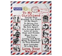 MIAOMANSENSTORE Coperta personalizzata per mia nipote da nonna nonno lupo luna il mio amore per te è per sempre nipote compleanno natale coperta in pile personalizzata