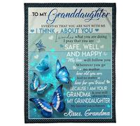 MIAOMANSENSTORE Coperta personalizzata per mia nipote da zia zio Wood Sono così orgoglioso di te Ti amo nipote Compleanno Laurea Natale Coperta in pile personalizzata