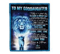 MIAOMANSENSTORE Coperta personalizzata per mio nipote da zia zia leone Il mio unico desiderio per te nipote compleanno laurea Natale coperta in pile da letto personalizzata