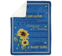 MIAOMANSENSTORE Coperta personalizzata per mio padre da Daughter Wood Little Girl Grazie per l'amore Sostieni papà Festa della mamma Compleanno Natale Coperta in pile personalizzata