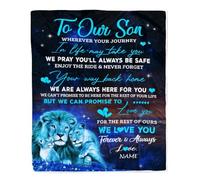 MIAOMANSENSTORE Personalized Grandma Blanket From Grandkids I Love You Hugs Air Mail Letter Grandma Birthday Mothers Day Christmas Customized Fleece Blanket
