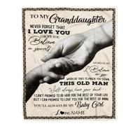 MIAOMANSENSTORE Personalized To My Wife Blanket From Husband Sometimes It's Hard To Find Words Love Wife Valentine's Birthday Wedding Anniversary Christmas Fleece Blanket