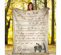 MIAOMANSENSTORE Sono proprio qui nel tuo cuore, coperta personalizzata, regalo commemorativo per moglie, madre