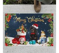 MIAOMANSENSTORE Zerbino con bassotto di buon Natale, zerbino di benvenuto decorativo per la casa per gli amanti dei cani bassotto di NataleZerbino ingresso esterno Decorazioni casa Regali