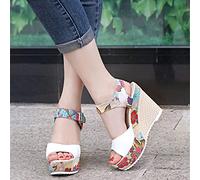 MIAOZHANG Donna Zeppe Scarpe col Tacco Moda Tempo Libero Sandali Estivi Piattaforma per Feste Tacchi Alti Scarpe Donna,3,EU 38