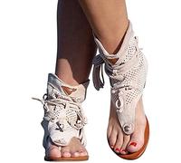 MIAOZHANG Sandali con Nappa per Donna Estate Casual Piatto Infradito Stivaletti Scarpe da Spiaggia Pantofola Antiscivolo Sandali Infradito Aperti Infradito da Donna,1,CN 35