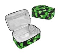 miaozhen A prova di perdite Donne Lunch Bag Stained Glass Verde Nero Halloween