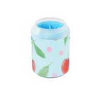 miaozhen Acquerello Rosso Ciliegie Portatile Pet Piede Zampe Rondella con Spazzola In Silicone Morbido Animali Domestici Grooming Forniture Pulisce Delicatamente Le Zampe Dopo Passeggiate limpiador de