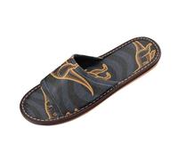 miaozhen Animale Dinosauro Cranio Arancione Donna Moda Pantofole Indoor Outdoor Lavabile Leggero Personalizadas para Open-toe Slip-on Scarpe da Casa per Viaggi, Hotel, Feste, Ospiti zapatillas para
