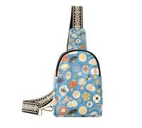 miaozhen Art Paintings Vintage Giappone blu fionda borse a tracolla antifurto nero fanny pack per escursioni, dipinti d'arte vintage Giappone blu, Dipinti d'arte Vintage Giappone Blu