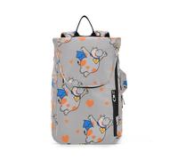 miaozhen Articoli sportivi Borsa da Tennis Grande Stoccaggio Ippopotamo Divertente Animale Volante Cuore Arancione Grigio Accessori Sportivi Zaino per le Donne Uomini raquetas Denis para principiantes