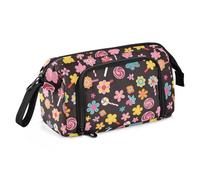 miaozhen astucci di grande capacità grande astuccio portamatite portatile con cerniera per ragazze adolescenti college astratto Candy fiori colorati estuche para lapiz