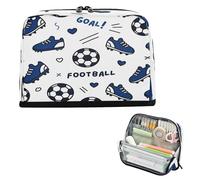 miaozhen astucci di grande capacità portapenne con cerniera portapenne per ragazzi adolescenti scuola preppy blu calcio porta cuore modello útiles escolares para ninas