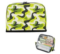 miaozhen Astucci di grande capacità portapenne in piedi borsa multiuso per studenti forniture scolastiche superiori linee audaci tinta unita lime bianco nero bolso para herramientas