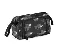 miaozhen astucci di matita Grande Capacità Cancelleria Matita Astuccio con Slot Astuccio Per Adulti per Adolescenti Scuola Preppy Bianco e Nero Pesce lapiceras estuche para ninas