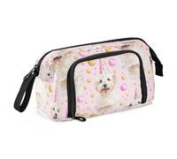 miaozhen astucci di matita Grande Capacità Cerniera Astuccio con Cerniera Astucci Per Teen per Studente Scuola Fornitura Cartone animato Carino Festa di Compleanno Bianco Cane estuches para el colegio