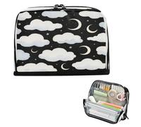 miaozhen astucci per matite di grande capacità portapenne multiuso cancelleria stoccaggio per donne cosmetici nuvole in bianco e nero luna estuchera para lapices