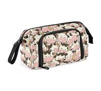 miaozhen Astuccio di grande capacità con cerniera astuccio con cerniera Stand Up astuccio per le donne ufficio carino cartone animato mucca cartucheras para el colegio, Simpatico cartone animato