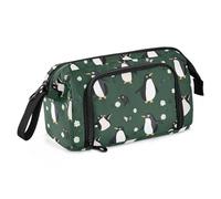 miaozhen Astuccio di grande capacità per matite astuccio portatile con scomparti per le donne High School Cartoon carino pinguino bianco estuche para lapices