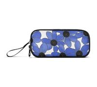 miaozhen Astuccio grande in nylon con gli occhi neri Susan Simple Line Art Valentinesnes blu di grande capacità astuccio per la scuola borsa di cancelleria per studenti elementari estuche para