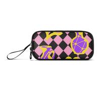 miaozhen Astuccio in nylon per adolescenti costellazione a scacchi rosa nero ad alta capacità astuccio organizzatore cancelleria organizzatore per adolescenti elementari estuche para