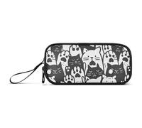 miaozhen Astuccio in nylon per matite stile cartone animato carino animale zampa di gatto ad alta capacità grande astuccio scuola cancelleria per ragazze universitarie estuche para
