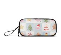 miaozhen Astuccio in nylon per penne a forma di maiale rosa felice natale custodia per matite ad alta capacità cancelleria scuola per studente elementare estuche para