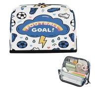 miaozhen Astuccio organizer di grande capacità borsa per il trucco borsa di cancelleria per ragazzi adolescenti forniture scolastiche preppy scarpe da calcio modello fulmine bolsa para lapices