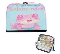miaozhen Astuccio organizer per matite di grande capacità borsa di stoccaggio verticale grande capacità organizer per bambini forniture scolastiche Solo una ragazza che ama salamandra cajas para